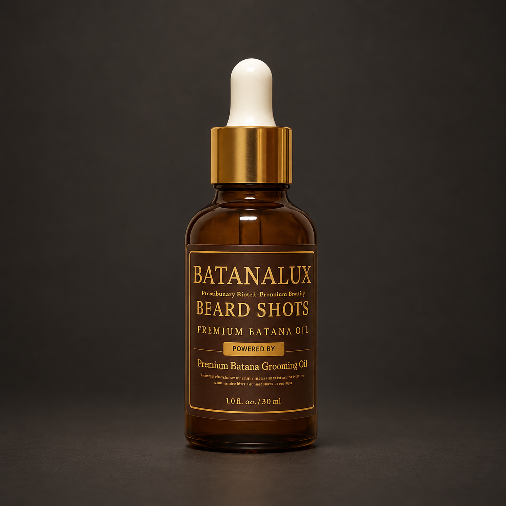 Beard Salve Shot on a warm charcoal background